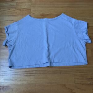 For Days Blue Short Sleeve Cropped Sweatshirt Size XS